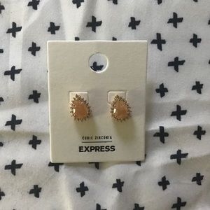 Express cubic zirconia teardrop earrings